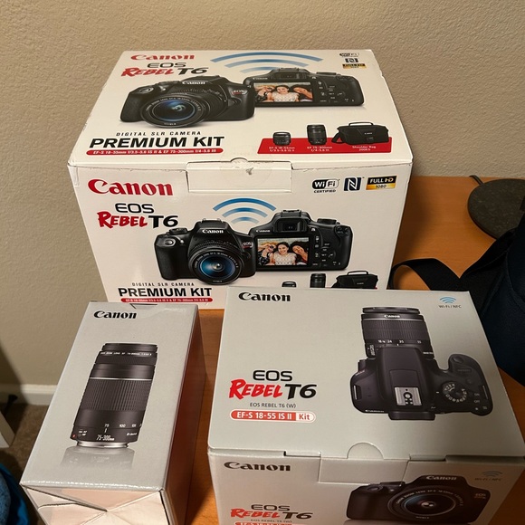 Canon EOS Rebel T6 Digital Camera Kit - Black - Picture 2 of 3